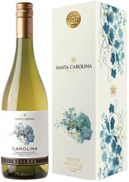 Вино Santa Carolina, Reserva Chardonnay, Valle de Rapel DO, gift box