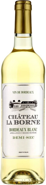 Вино Chateau La Borne Bordeaux AOP Blanc Demi-Sec, 2021