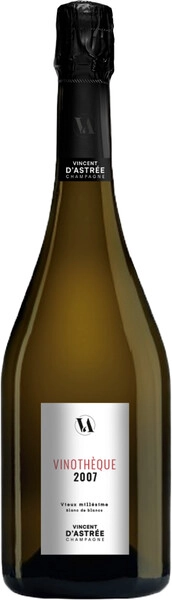 Шампанское Champagne Vincent d'Astree, Vinotheque Blanc de Blancs Brut, 2007