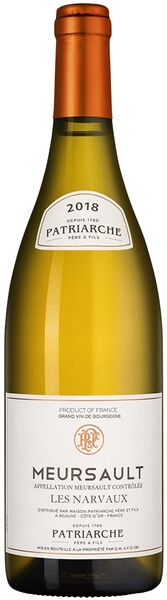 Вино Patriarche, Meursault Les Narvaux AOC, 2018