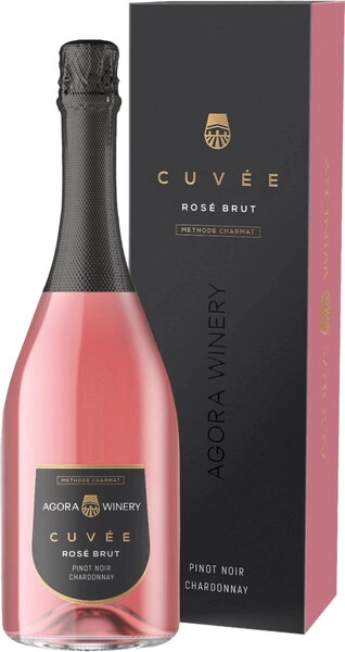 Игристое вино Agora Cuvee Pinot Noir Chardonnay Brut, gift box