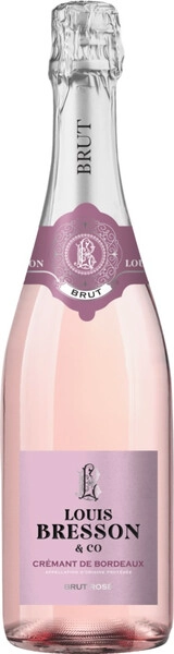 Игристое вино Louis Bresson & Co, Cremant de Bordeaux AOP Rose Brut, 2022