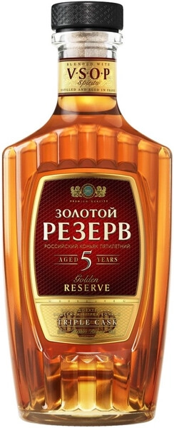 Коньяк Золотой Резерв 5-летний, 0.5 л