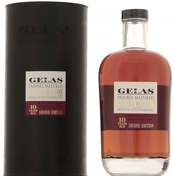 Ром Gelas, Panama Old Ron 10 Years Old, in tube, 0.7 л