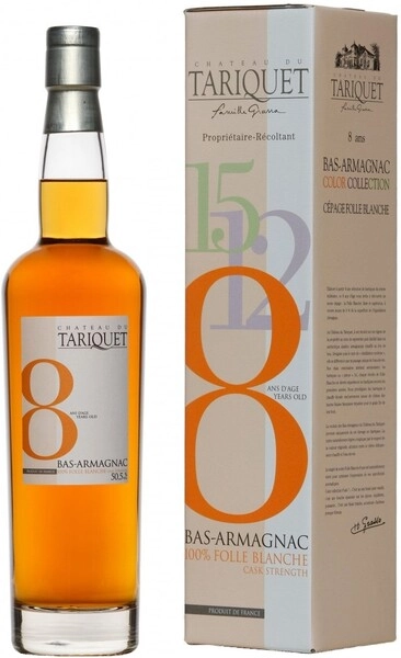 Арманьяк Chateau du Tariquet Folle Blanche 8 years, Bas-Armagnac AOC, gift box, 0.7 л