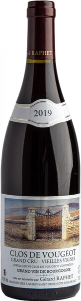 Вино Gerard Raphet, Clos de Vougeot Grand Cru Vieilles Vignes AOC, 2019