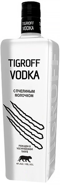 Водка Тигрофф с пчелиным молочком, 0.5 л