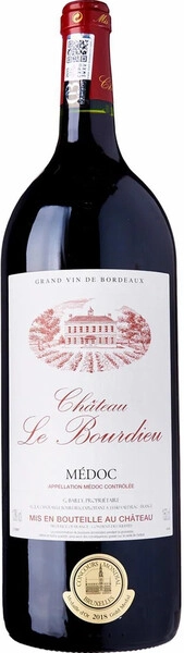 Вино Chateau Le Bourdieu, Medoc AOC Cru Bourgeois, 2018, 1.5 л