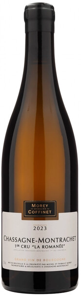 Вино Morey-Coffinet, Chassagne Montrachet 1-er Cru "La Romanee" AOC, 2023