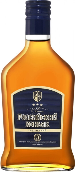 КВКЗ, Российский коньяк 3-летний, 250 мл