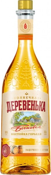 Ликер Солнечная деревенька Бочковая, настойка горькая, 0.5 л
