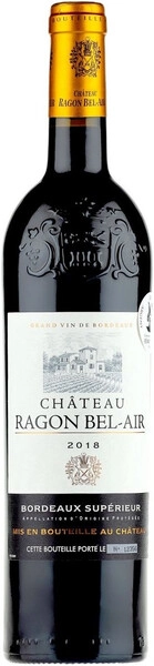 Вино Chateau Ragon Bel-Air, Bordeaux Superieur AOP, 2018