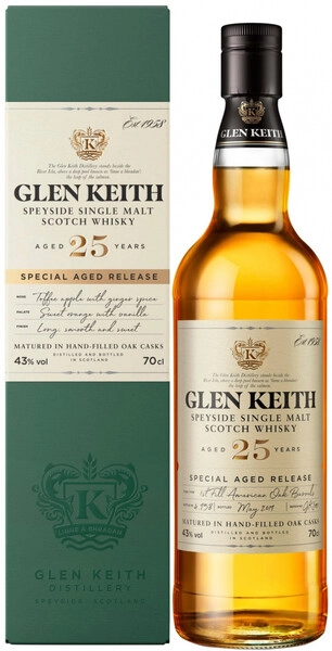 Виски Glen Keith 25 Years Old, gift box, 0.7 л