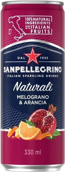 Вода S. Pellegrino Melograno e Arancia, in can, 0.33 л