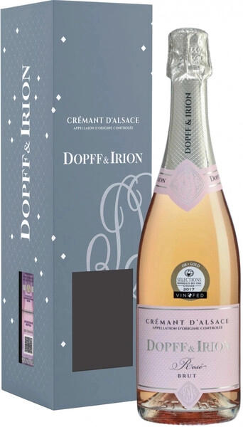 Игристое вино Dopff & Irion, Cremant d'Alsace AOC Brut Rose, 2022, gift box