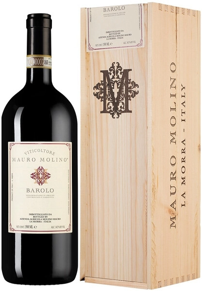 Вино Mauro Molino, Barolo DOCG, 2021, wooden box, 1.5 л