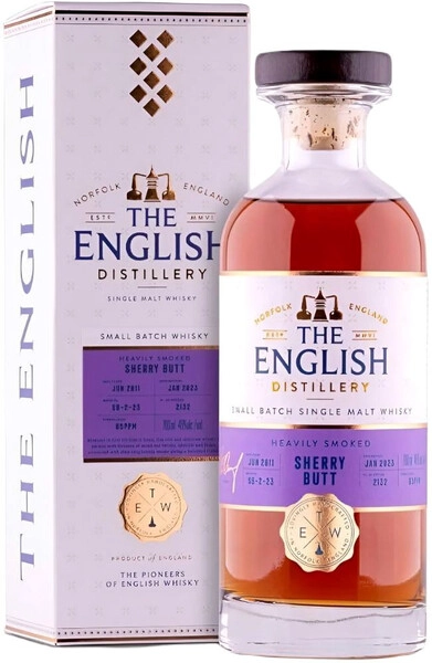 Виски The English Heavily Smoked Sherry Butt, gift box, 0.7 л