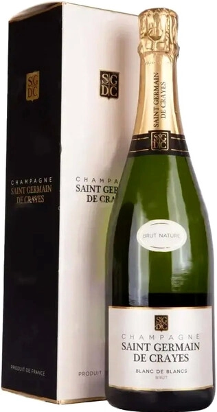 Шампанское Saint Germain de Crayes Blanc de Blancs Brut Nature, Champagne АОC, gift box