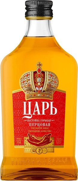 Водка "Царь" Перцовая, Настойка Горькая, 250 мл