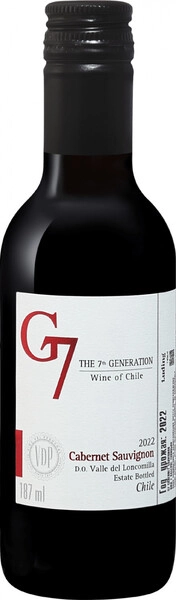 Вино Vina Carta Vieja, "G7" Cabernet Sauvignon, Valley del Loncomilla DO, 2022, 187 мл