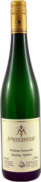 Вино Meulenhof, Wehlener Sonnenuhr Riesling Spatlese, 2016