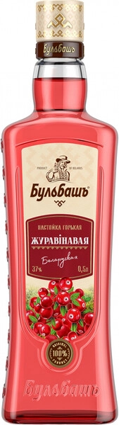 Ликер "Бульбашъ" Журавинавая Беларуская, настойка горькая, 200 мл