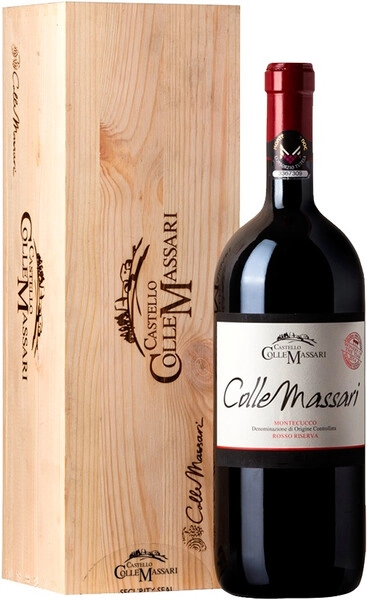 Вино Castello ColleMassari, ColleMassari, Montecucco Rosso Riserva DOC, 2017, wooden box, 3 л