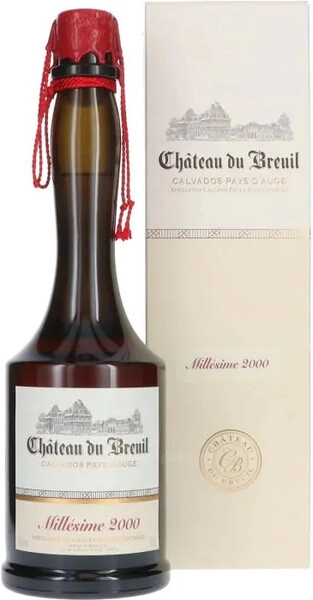 Кальвадос Chateau du Breuil, Millesime 2000, Pays d'Auge AOC, gift box, 0.7 л