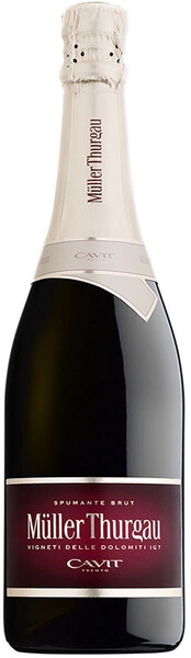 Игристое вино Cavit, Muller Thurgau Spumante Brut, Vigneti delle Dolomiti IGT, 2023
