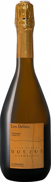 Шампанское Jean-Claude Mouzon, Les Delies Chardonnay Grand Cru Zero Dosage, Champagne AOC, 2014