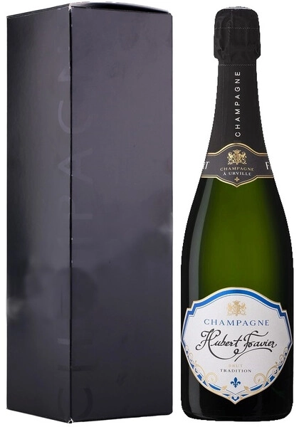 Шампанское Hubert Favier, Brut Tradition, Champagne AOC, gift box