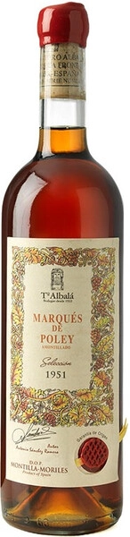 Вино Toro Albala, Marques de Poley Amontillado Seleccion, Montilla-Moriles DOP, 1951