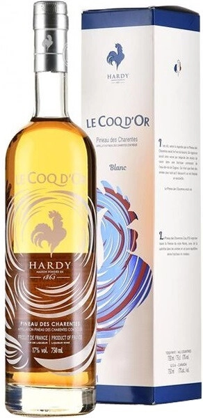 Вино Hardy, Le Coq d'Or Blanc, Pineau des Charentes AOC, gift box