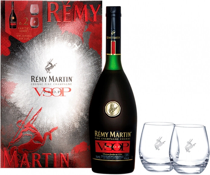 Коньяк "Remy Martin" VSOP, with box and two glasses, 0.7 л
