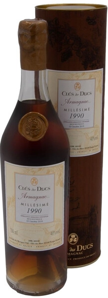 Арманьяк Cles des Ducs Millesime, Armagnac AOC, 1990, gift box, 0.7 л