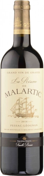 Вино La Reserve de Malartic Rouge, Pessac-Leognan AOC, 2016