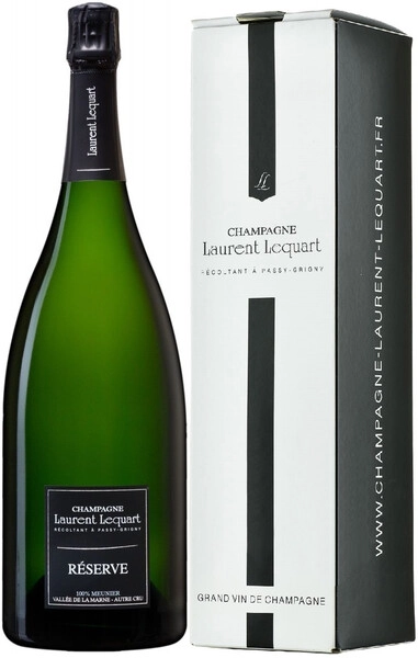 Шампанское Champagne Laurent Lequart, Reserve Brut, gift box, 1.5 л