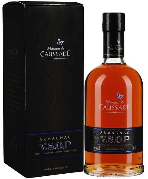 Арманьяк Marquis de Caussade V.S.О.P, Armagnac AOC, gift box, 0.7 л