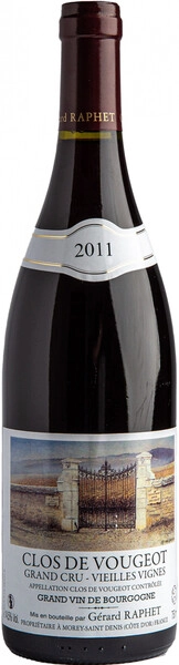 Вино Gerard Raphet, Clos de Vougeot Grand Cru Vieilles Vignes AOC, 2011