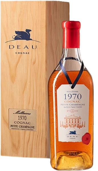 Коньяк Deau, Petite Champagne AOC, 1970, wooden box, 0.7 л