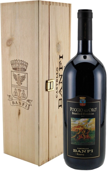 Вино Banfi, "Poggio all'Oro" Brunello di Montalcino Riserva DOCG, 2016, wooden box, 1.5 л