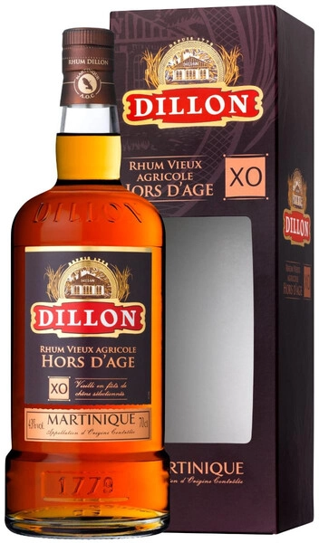 Ром Dillon Hors d'Age XO, Martinique AOC, gift box, 0.7 л