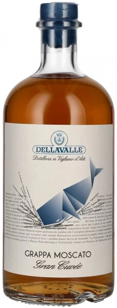 Граппа Dellavalle, Villa Isa Grappa Moscato, affinata in carati di rovere, 0.7 л