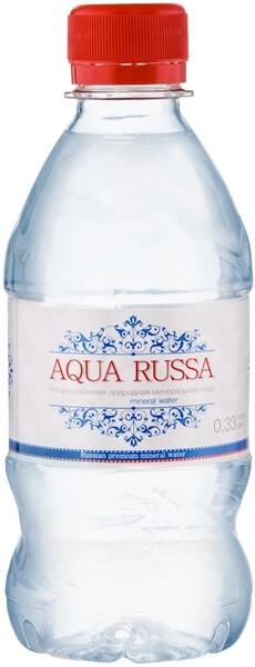Вода Аква Русса Газированная, в пластиковой бутылке, 0.33 л