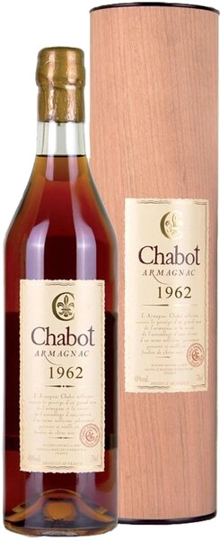 Арманьяк Chabot, 1962, gift tube, 0.7 л