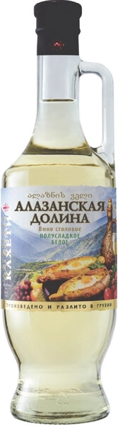 Вино Легенды Кахети Алазанская Долина Белое, 0.7 л