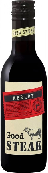 Вино Good Steak Merlot, 187 мл