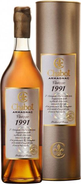 Арманьяк Chabot, 1991, gift tube, 0.7 л