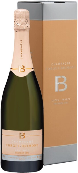 Шампанское Forget-Brimont, Brut Rose Premier Cru, Champagne AOC, gift box