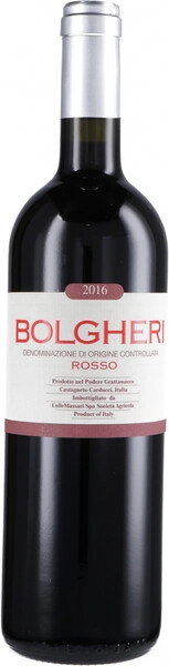 Вино Grattamacco, Bolgheri Rosso DOC, 2016